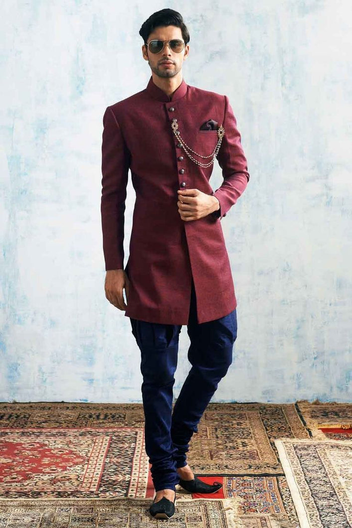 Maroon Color Men Ethnic Wear